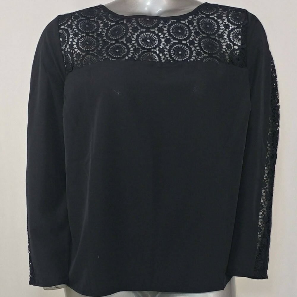 Jessica London black lace blouse